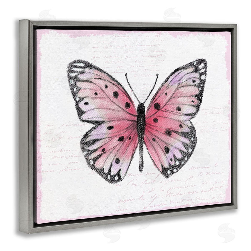 Janet Tava | Pink Toned Vintage Butterfly