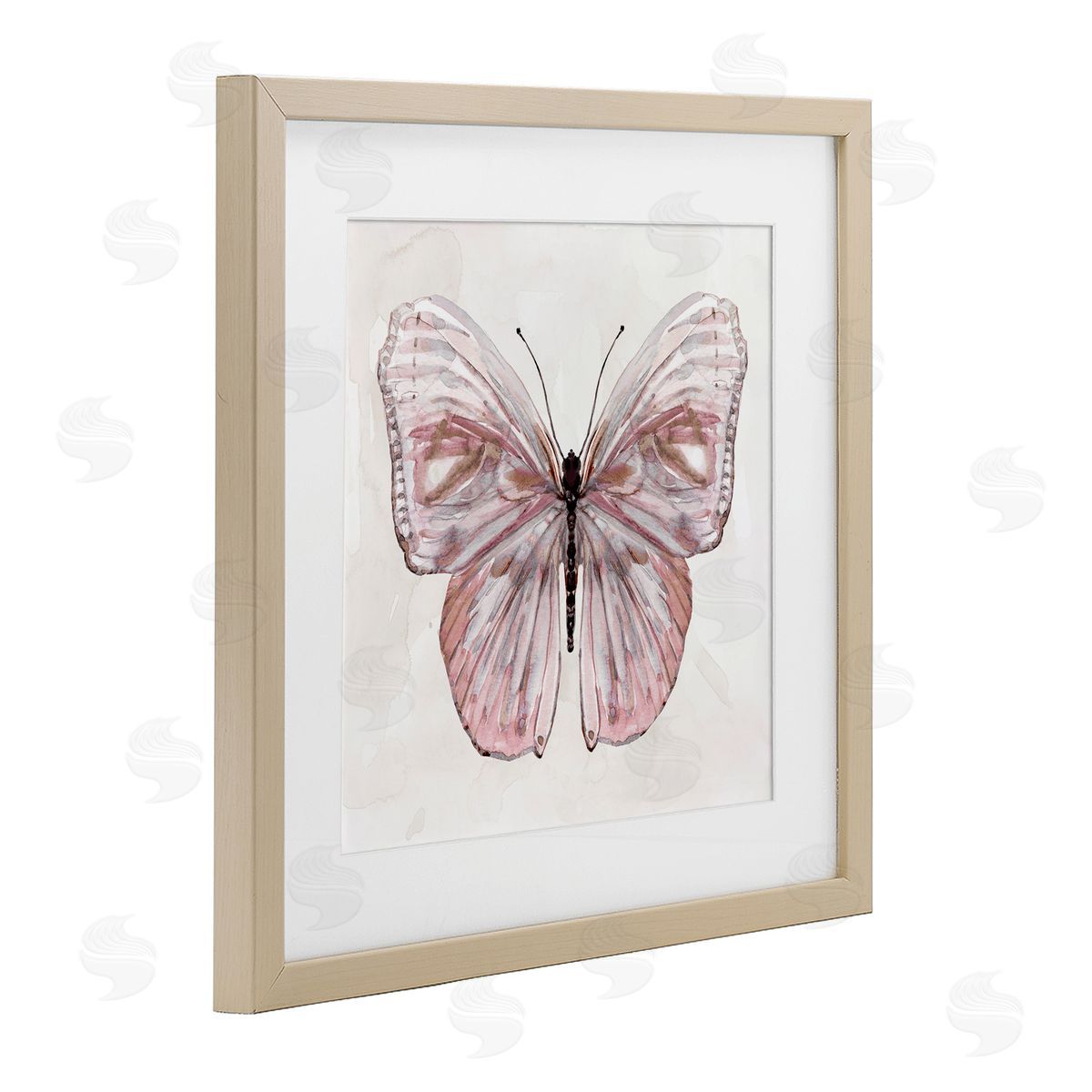 Carol Robinson Muted Pink Butterfly Canvas Wall Art Print