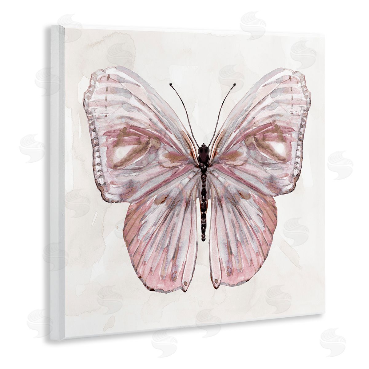 Carol Robinson Muted Pink Butterfly Canvas Wall Art Print