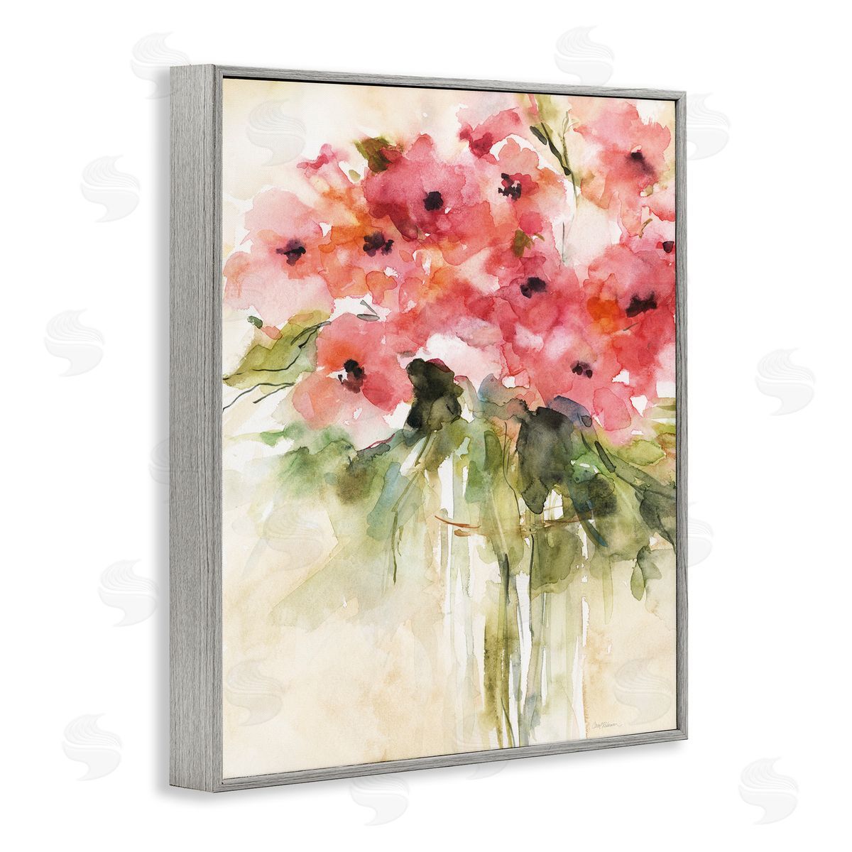 Carol Robinson Flowing Watercolor Style Bouquet Canvas Wall Art Print