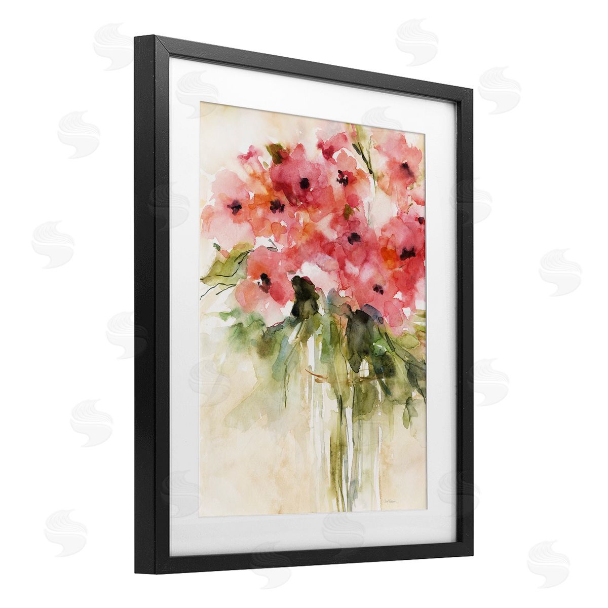 Carol Robinson Flowing Watercolor Style Bouquet Canvas Wall Art Print