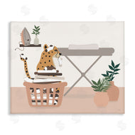 Natalie Carpentieri | Leopard in Laundry Basket