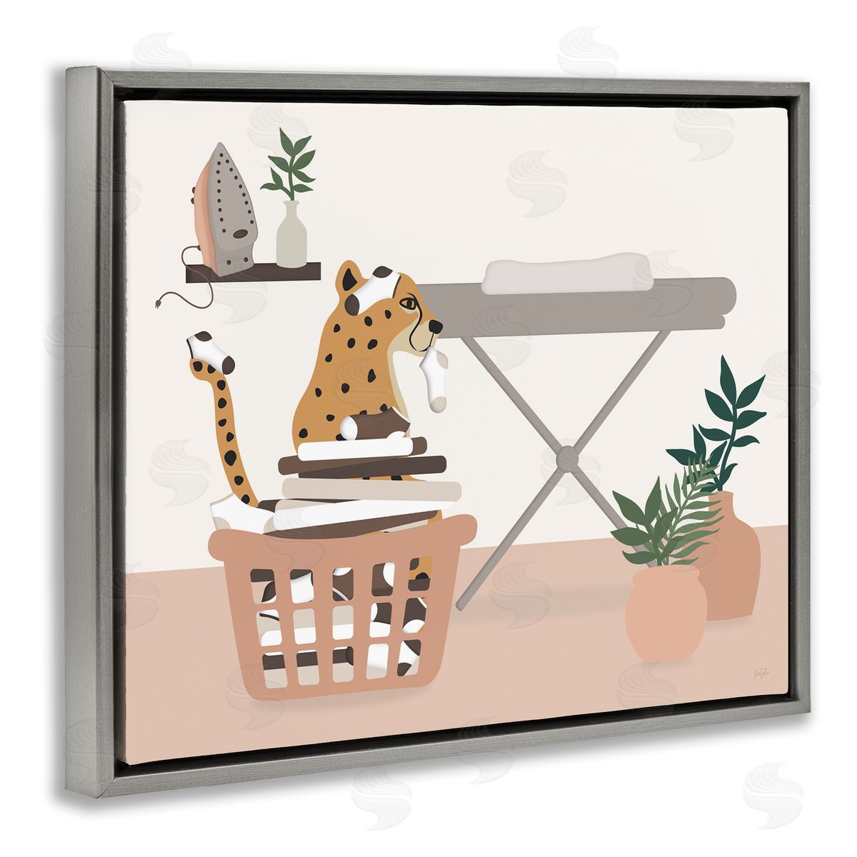 Natalie Carpentieri | Leopard in Laundry Basket