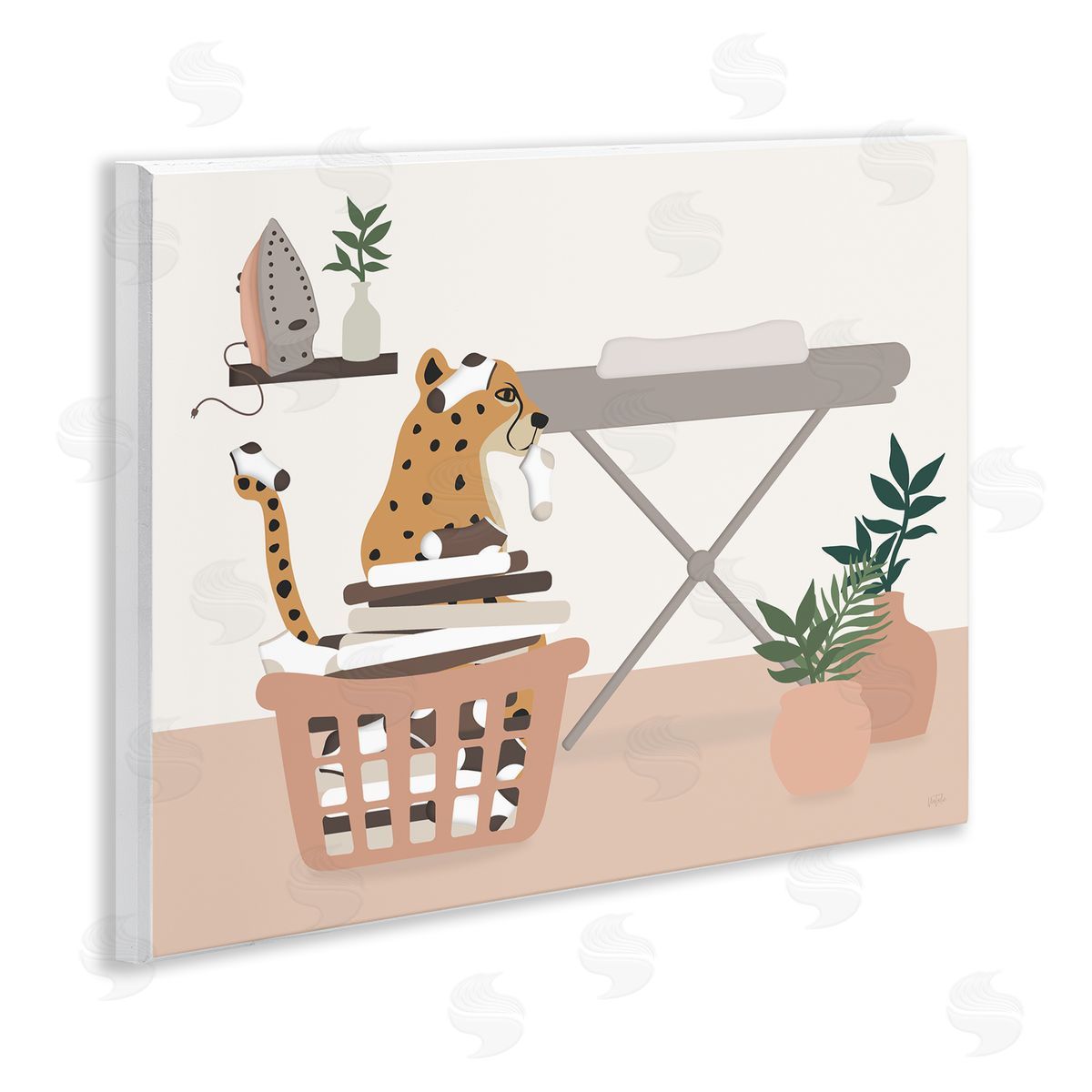 Natalie Carpentieri | Leopard in Laundry Basket