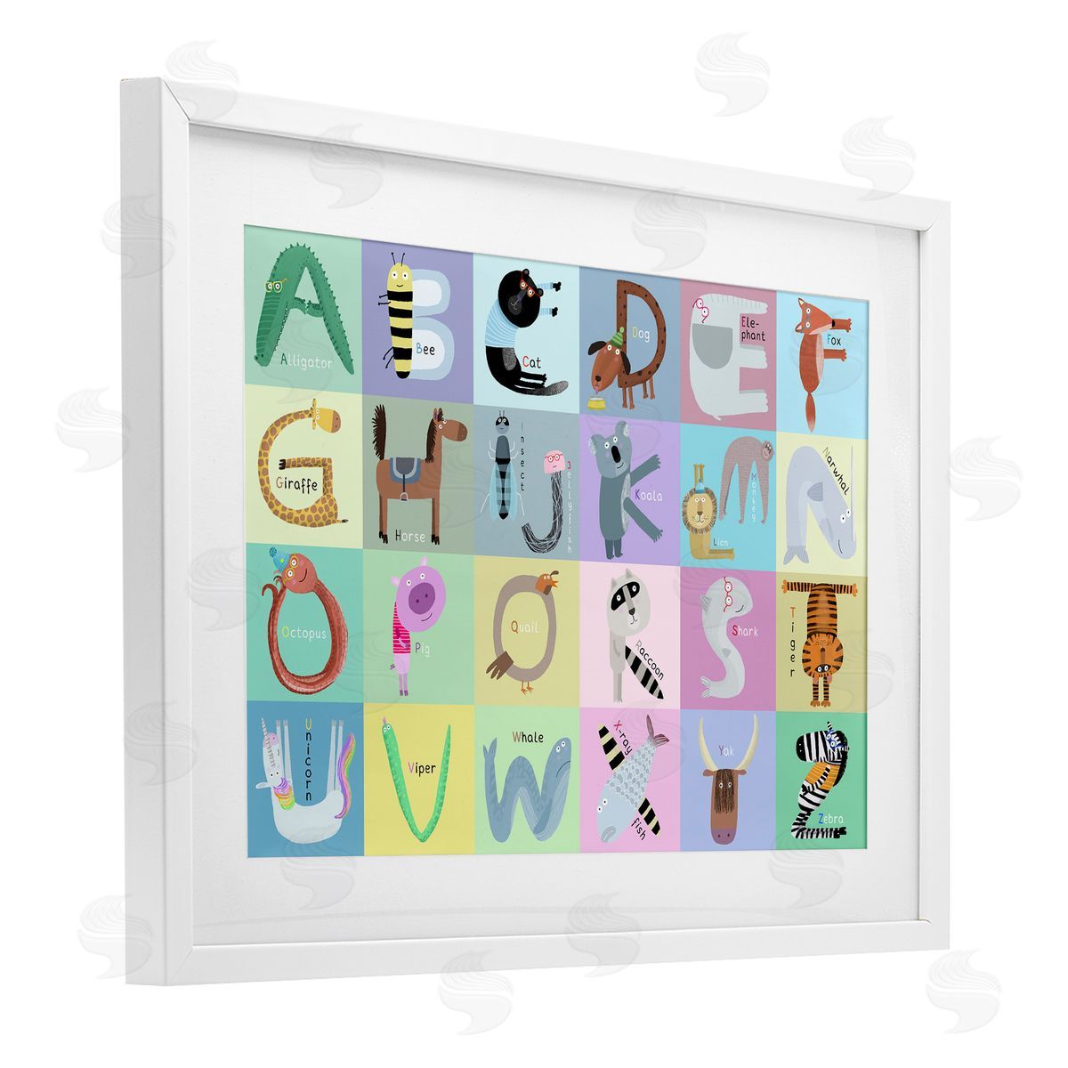 Carla Daly Whimsical Animal Alphabet Canvas Wall Art Print