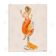 Ziwei Li | Woman & Orange Slice Cocktail