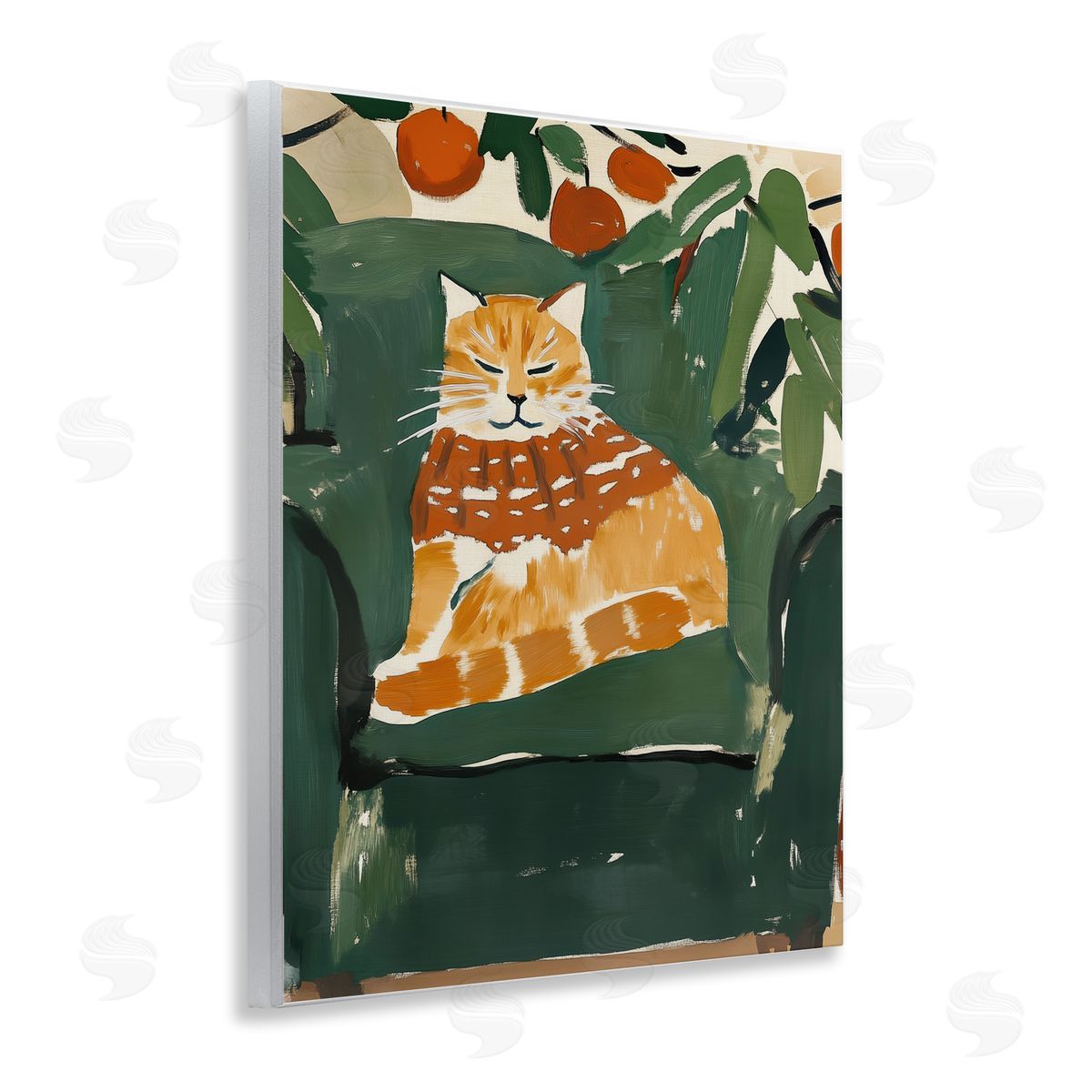 Annabelle Hall | Chill Tabby Cat with Fruits