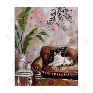 Annabelle Hall | Cat Nap on Couch Scene