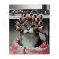 Annabelle Hall | Spa Day Cat with Hair Rollers