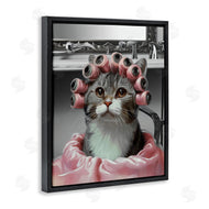 Annabelle Hall | Spa Day Cat with Hair Rollers