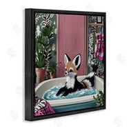 Annabelle Hall | Bathing Fox in Tropical Bathroom