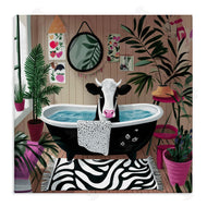 Annabelle Hall | Cow in Modern Bathroom Space