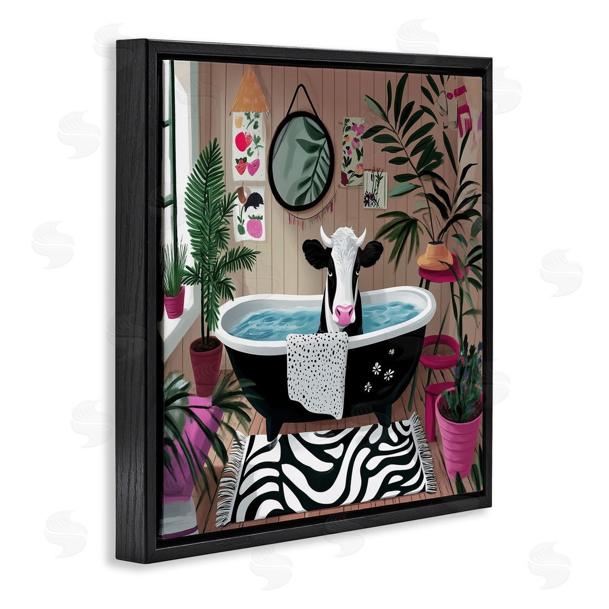 Annabelle Hall | Cow in Modern Bathroom Space
