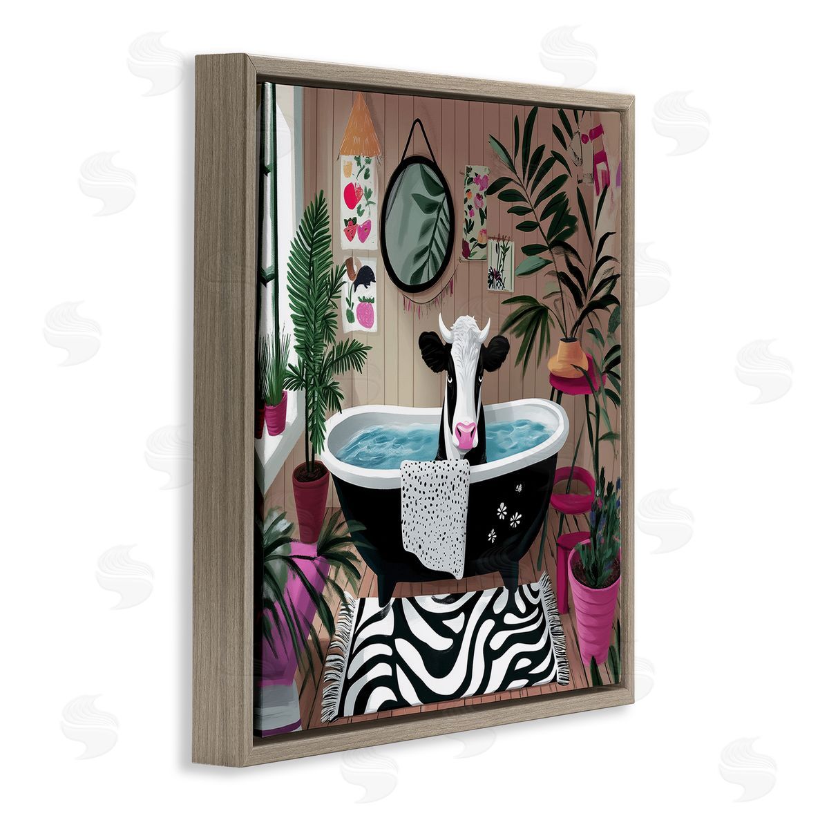 Annabelle Hall | Cow in Modern Bathroom Space