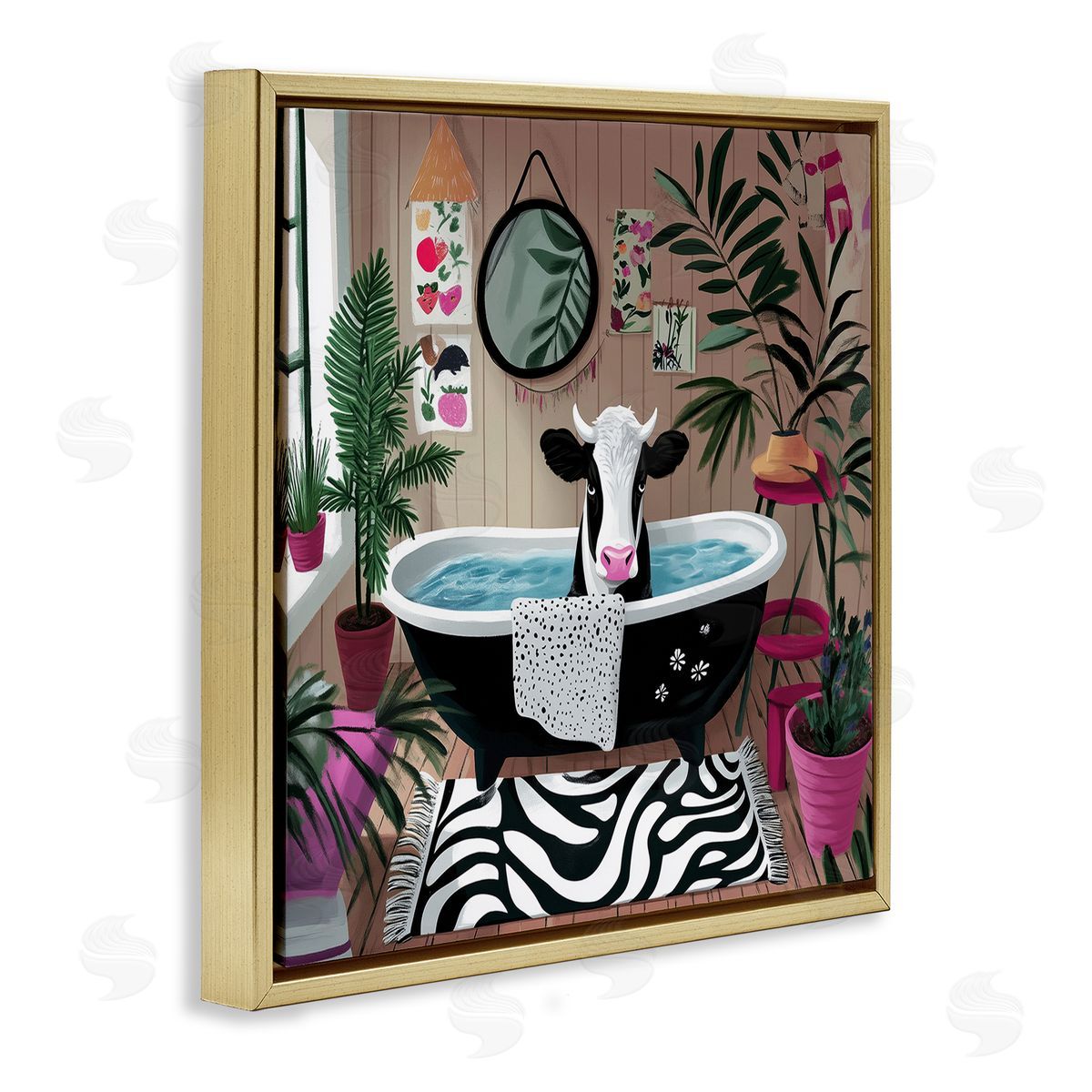 Annabelle Hall | Cow in Modern Bathroom Space