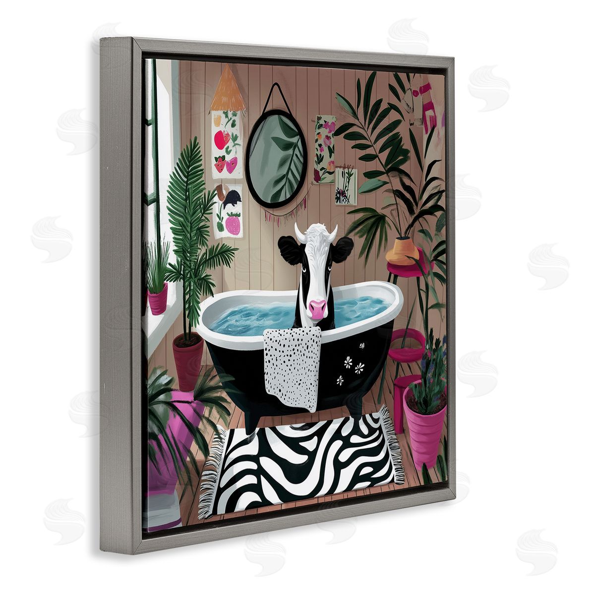 Annabelle Hall | Cow in Modern Bathroom Space