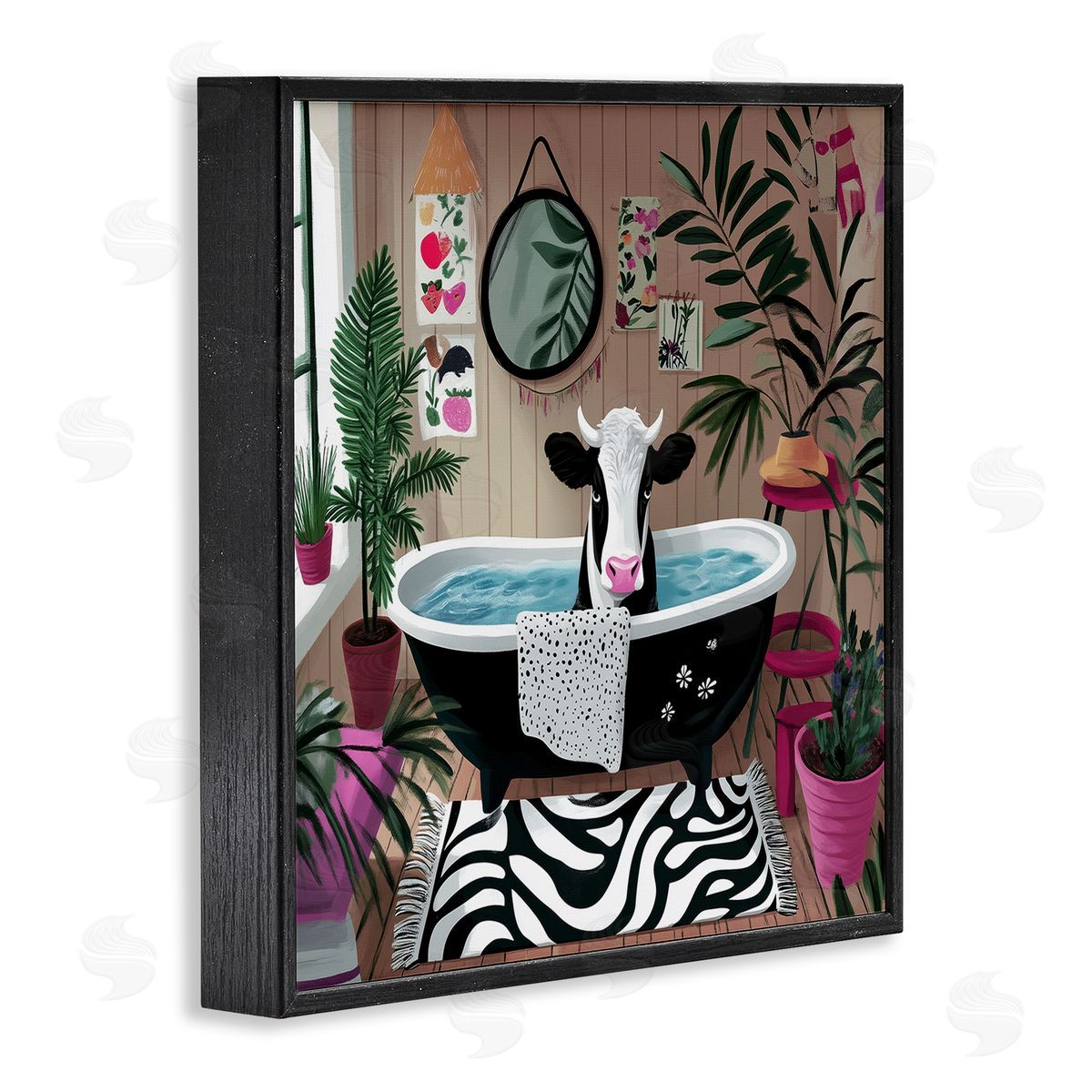Annabelle Hall | Cow in Modern Bathroom Space