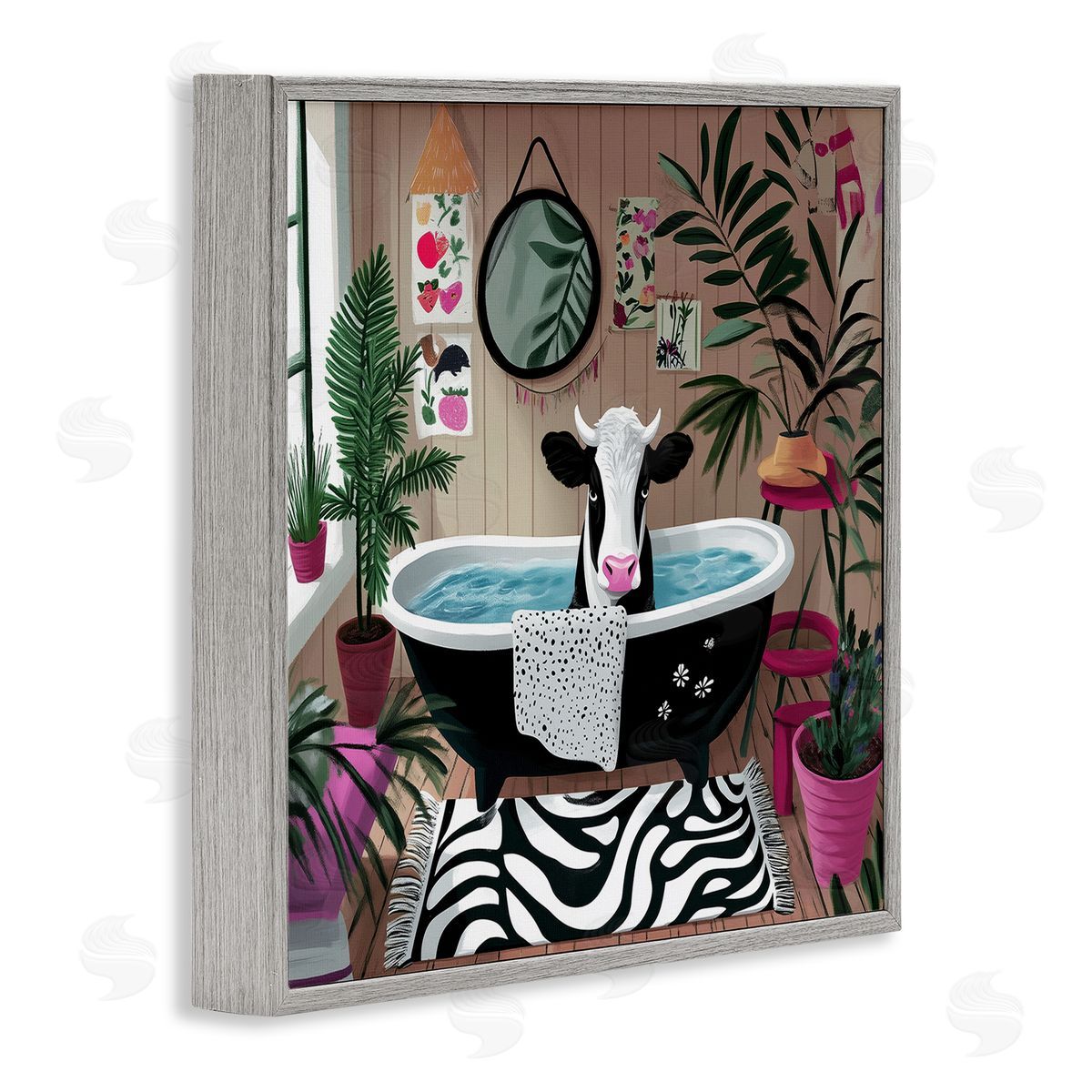 Annabelle Hall | Cow in Modern Bathroom Space