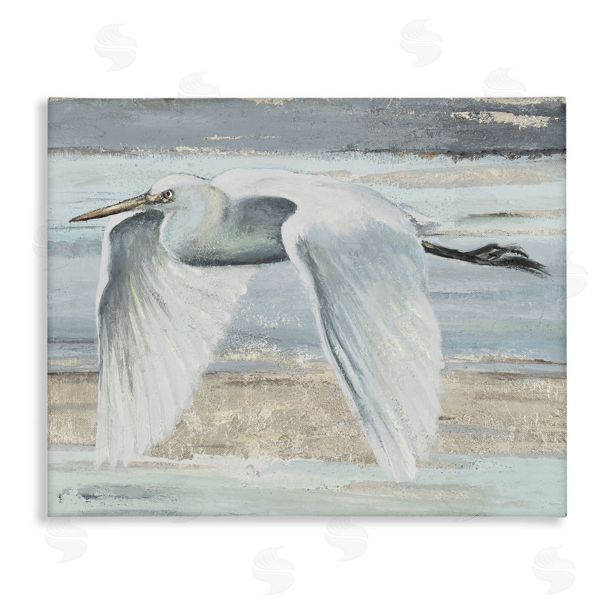 PATRICIA PINTO | Egret Soaring over Beach
