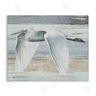 PATRICIA PINTO | Egret Soaring over Beach