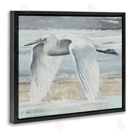 PATRICIA PINTO | Egret Soaring over Beach
