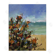 JANE SLIVKA | Sailboats In Distance with Florals