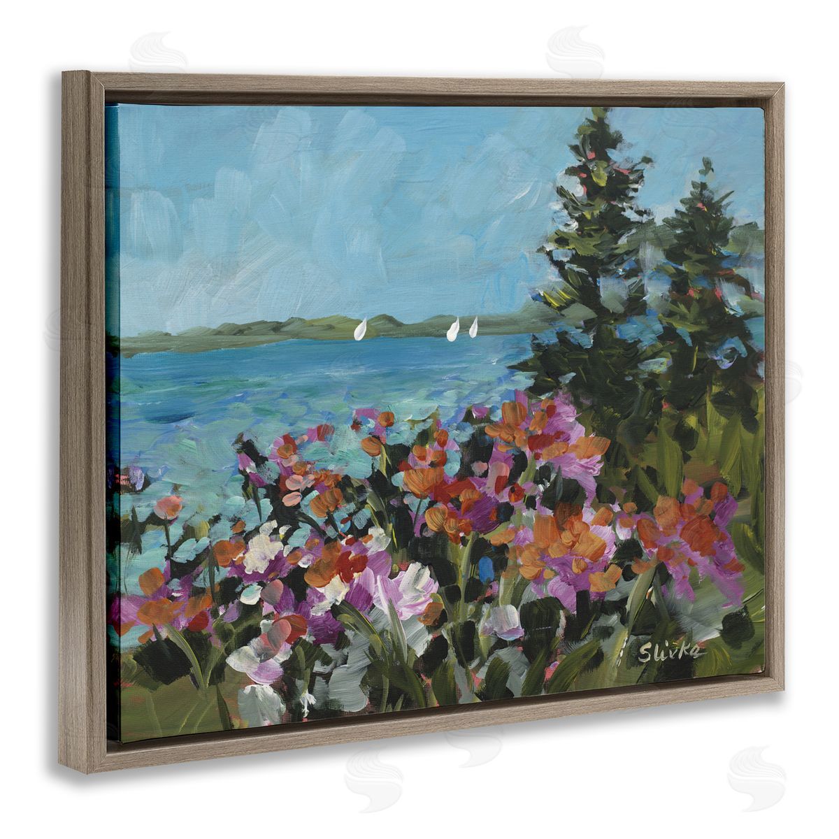 JANE SLIVKA | Coastal Flowers with Seascape