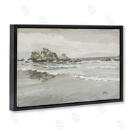 PATRICIA PINTO | Coastal Rocks on Reflective Shore