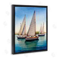 Seven Trees Design | Sailboat Trio on Calm Sea