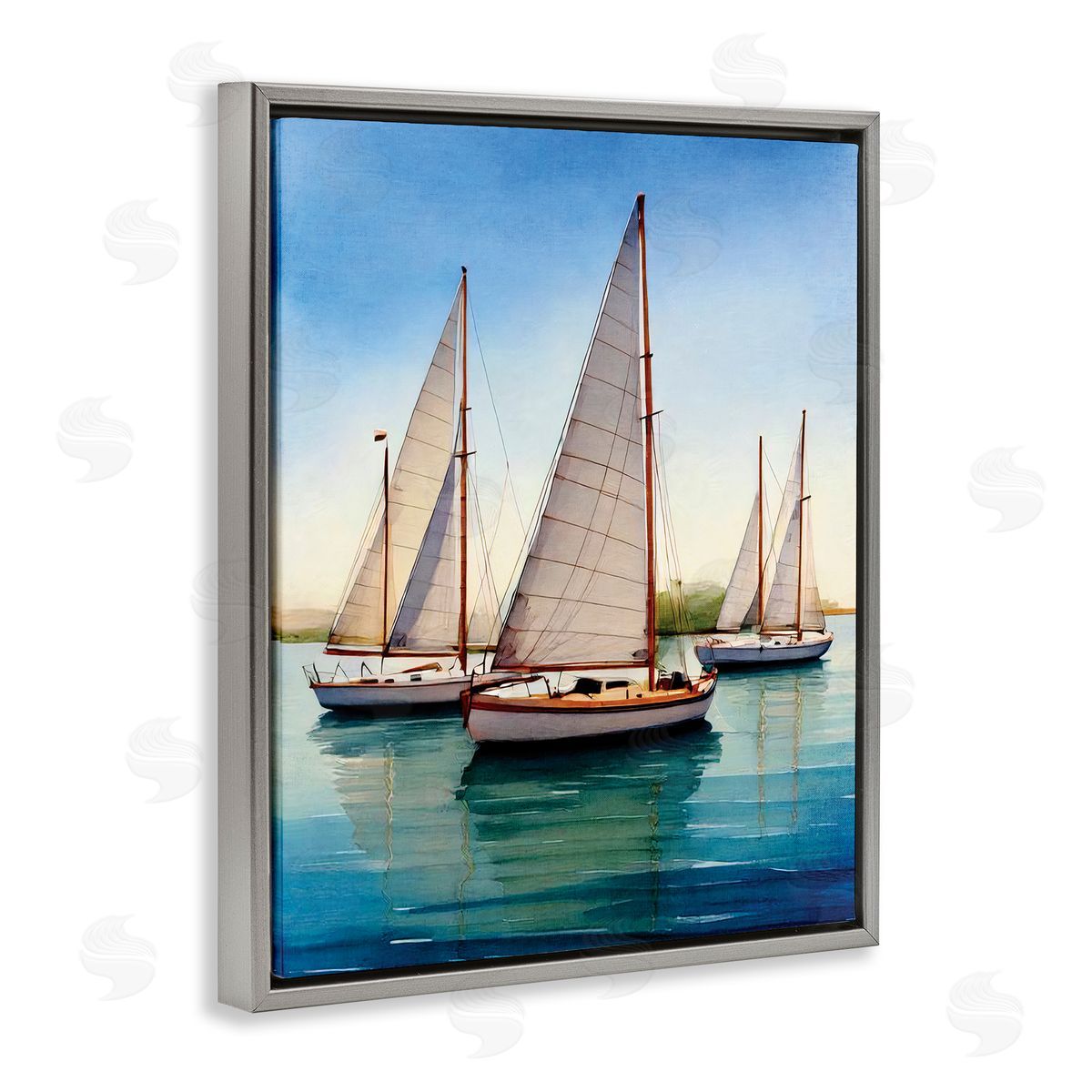 Seven Trees Design | Sailboat Trio on Calm Sea