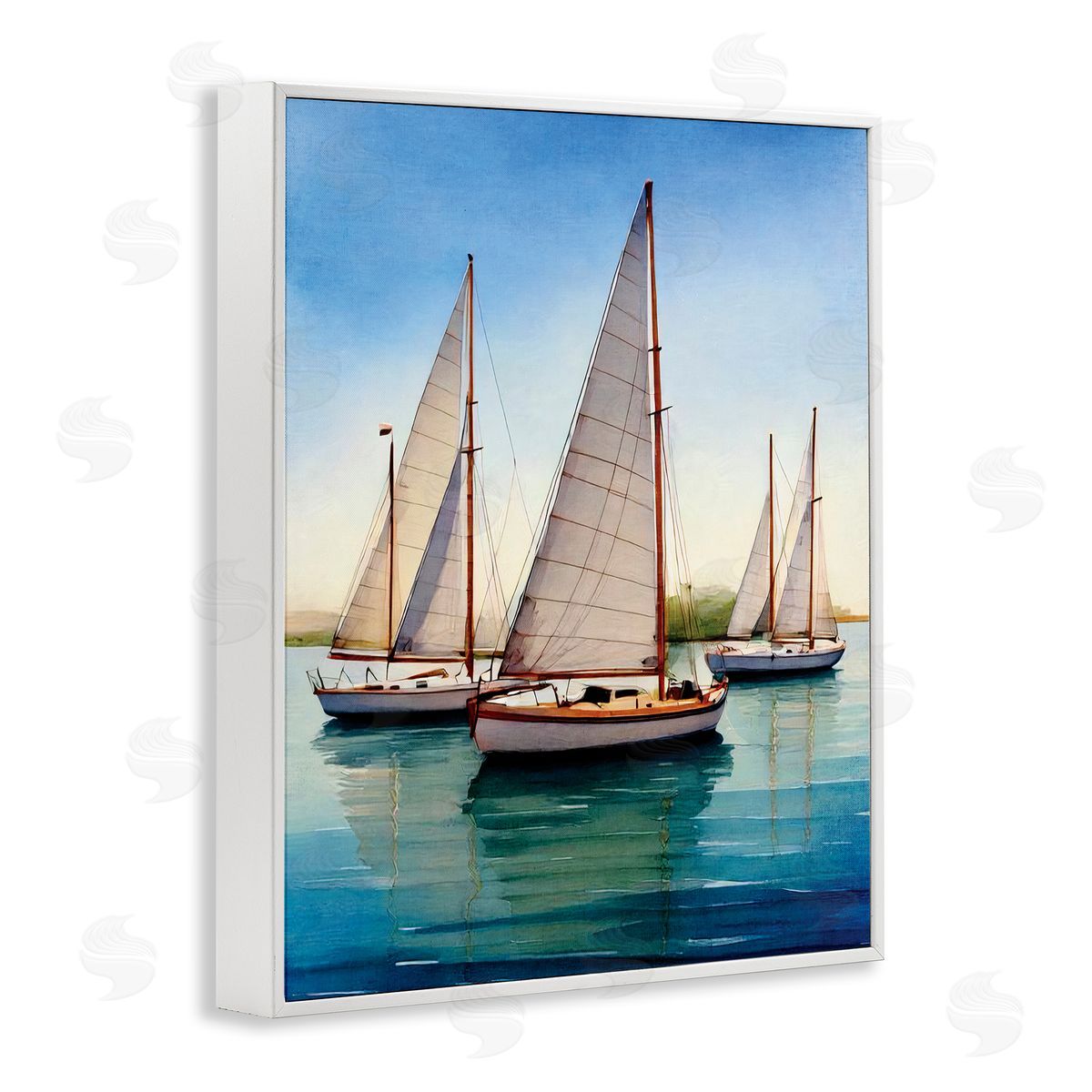 Seven Trees Design | Sailboat Trio on Calm Sea