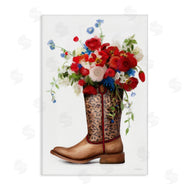 Kamdon Kreations | Patriotic Roses in Cowgirl Boot