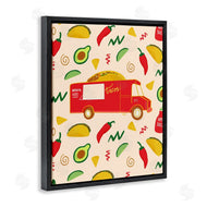 Dina Riddle | Taco Truck over Food Pattern