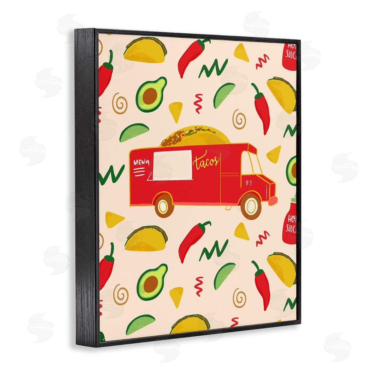 Dina Riddle | Taco Truck over Food Pattern