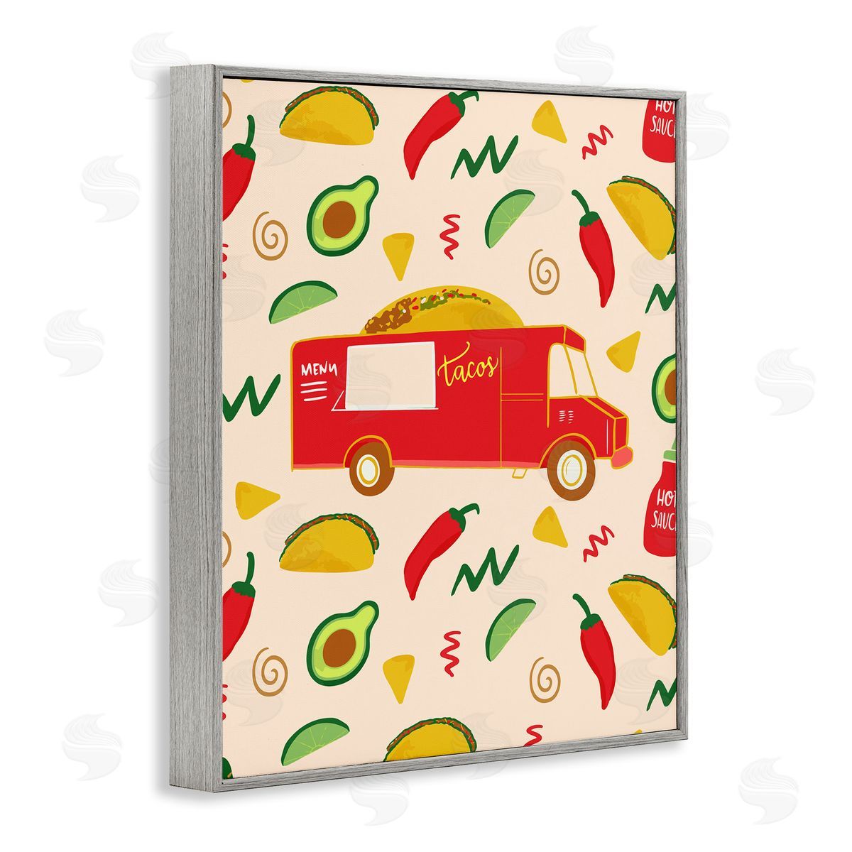 Dina Riddle | Taco Truck over Food Pattern