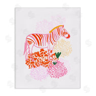 Dina Riddle | Safari Zebra over Florals