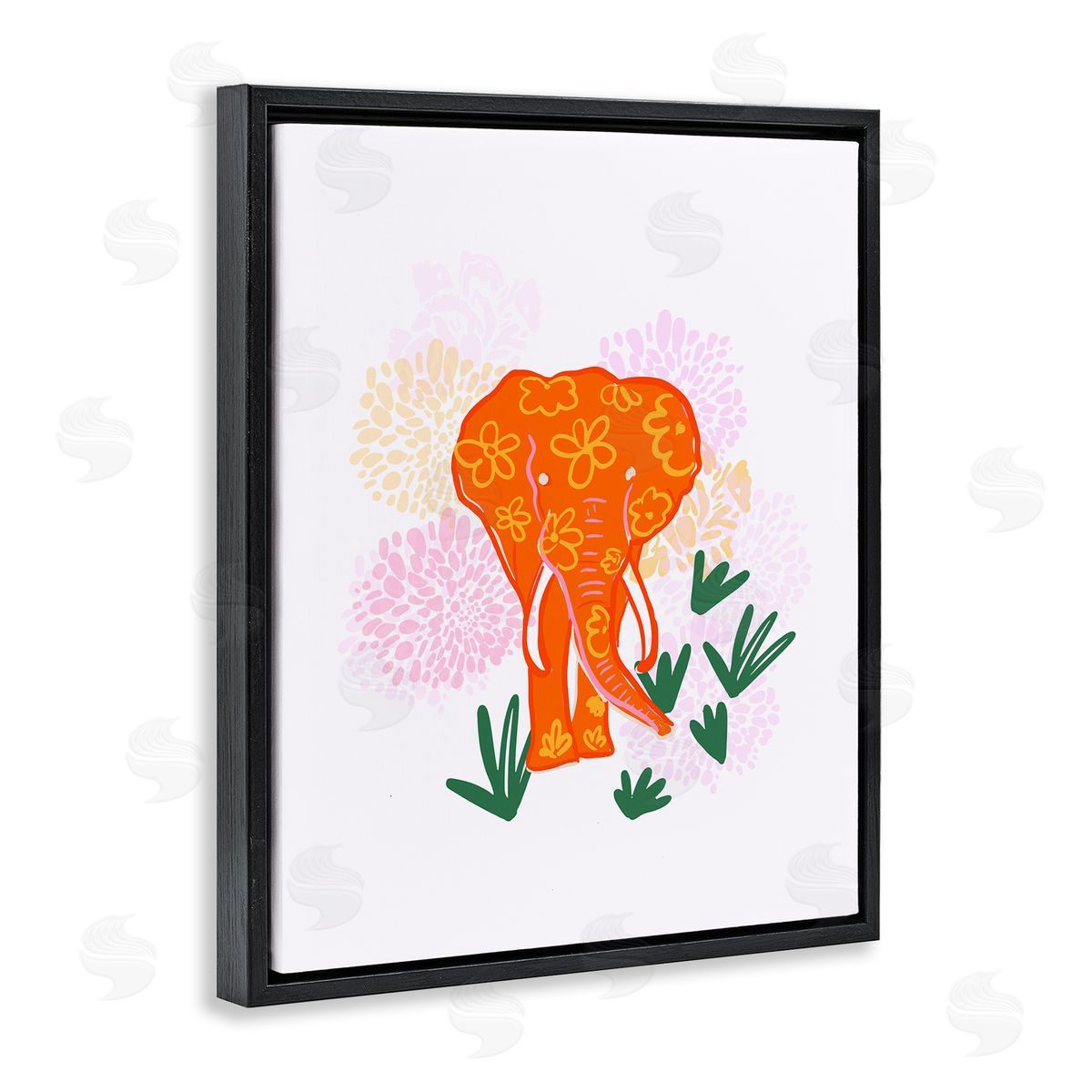 Dina Riddle | Safari Elephant over Florals
