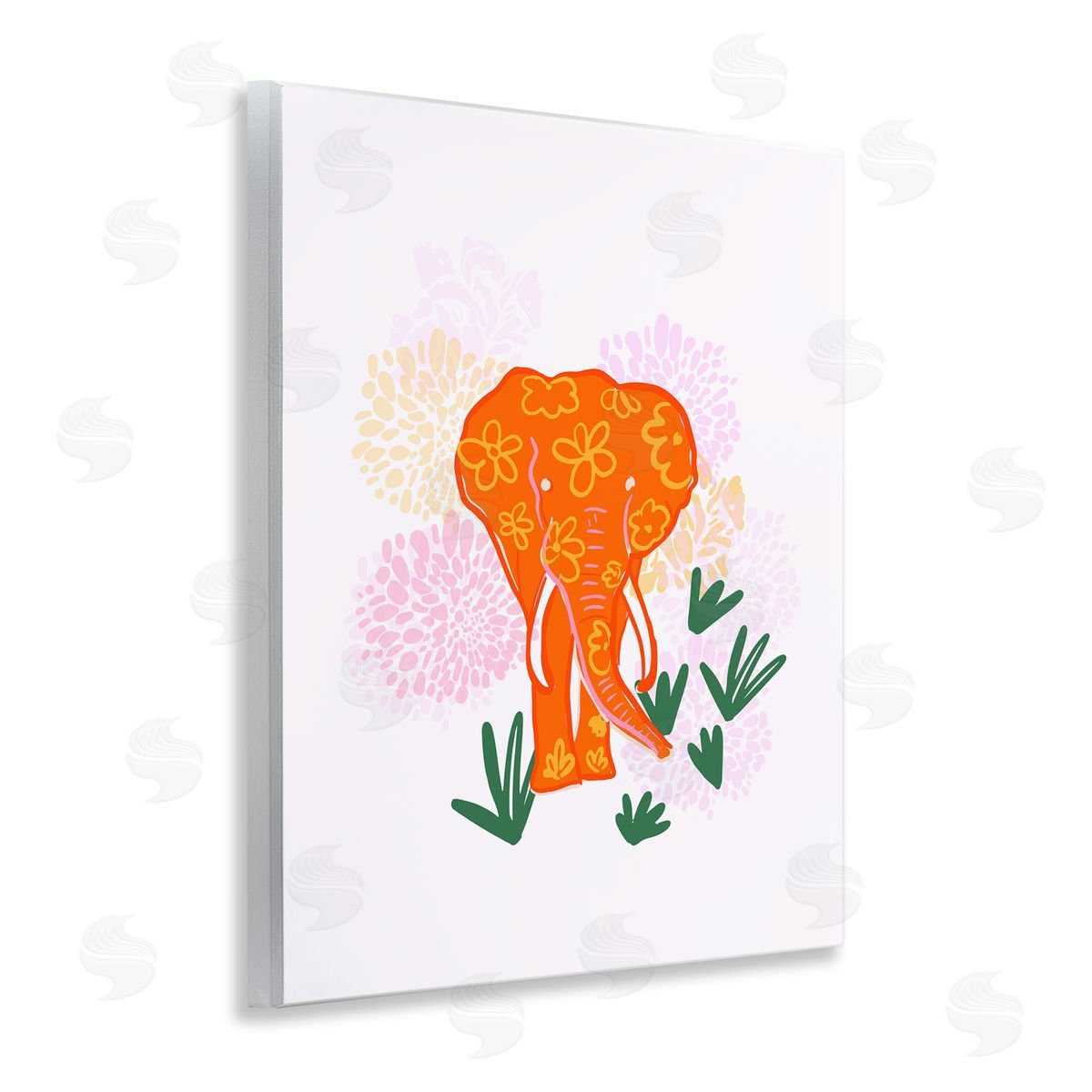Dina Riddle | Safari Elephant over Florals