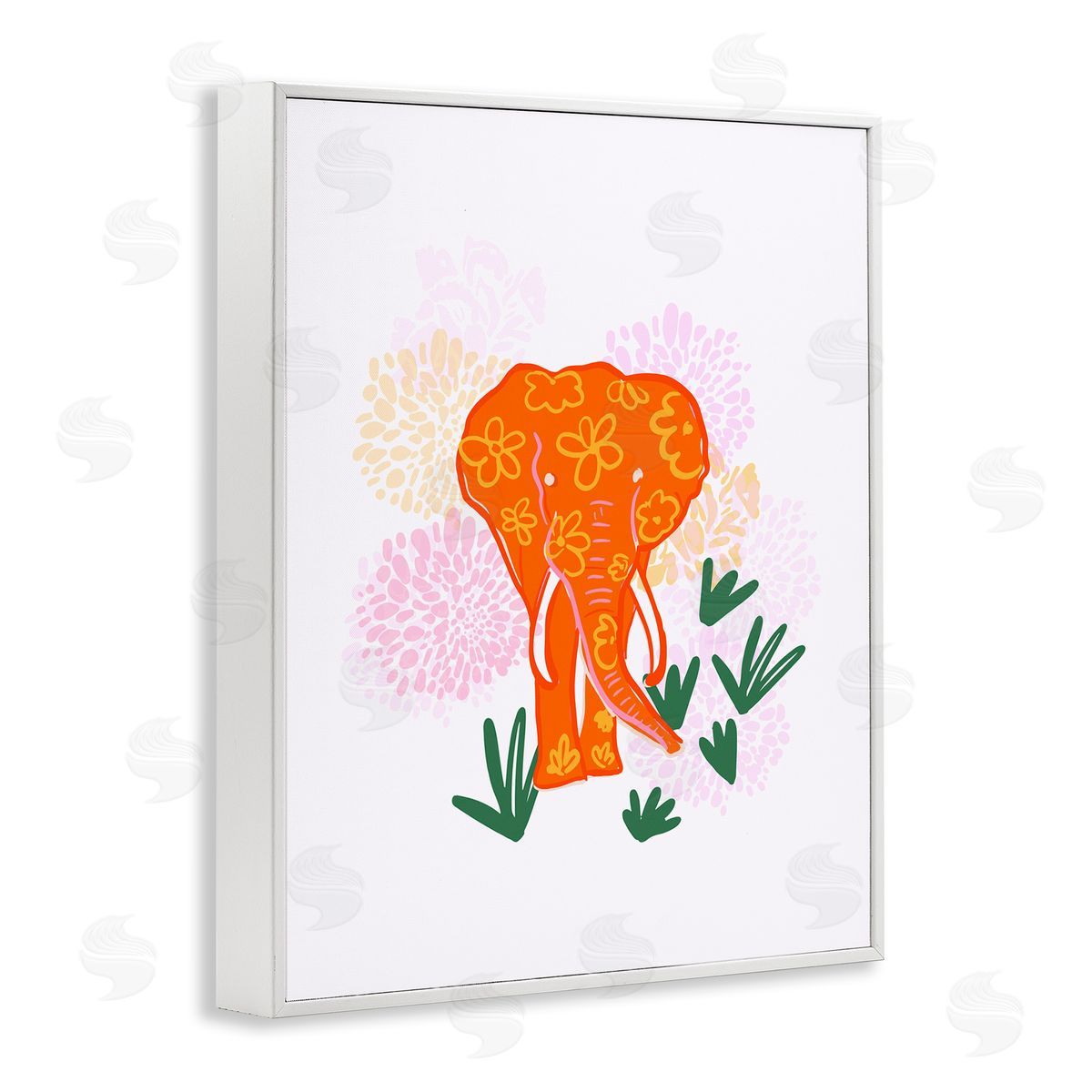 Dina Riddle | Safari Elephant over Florals