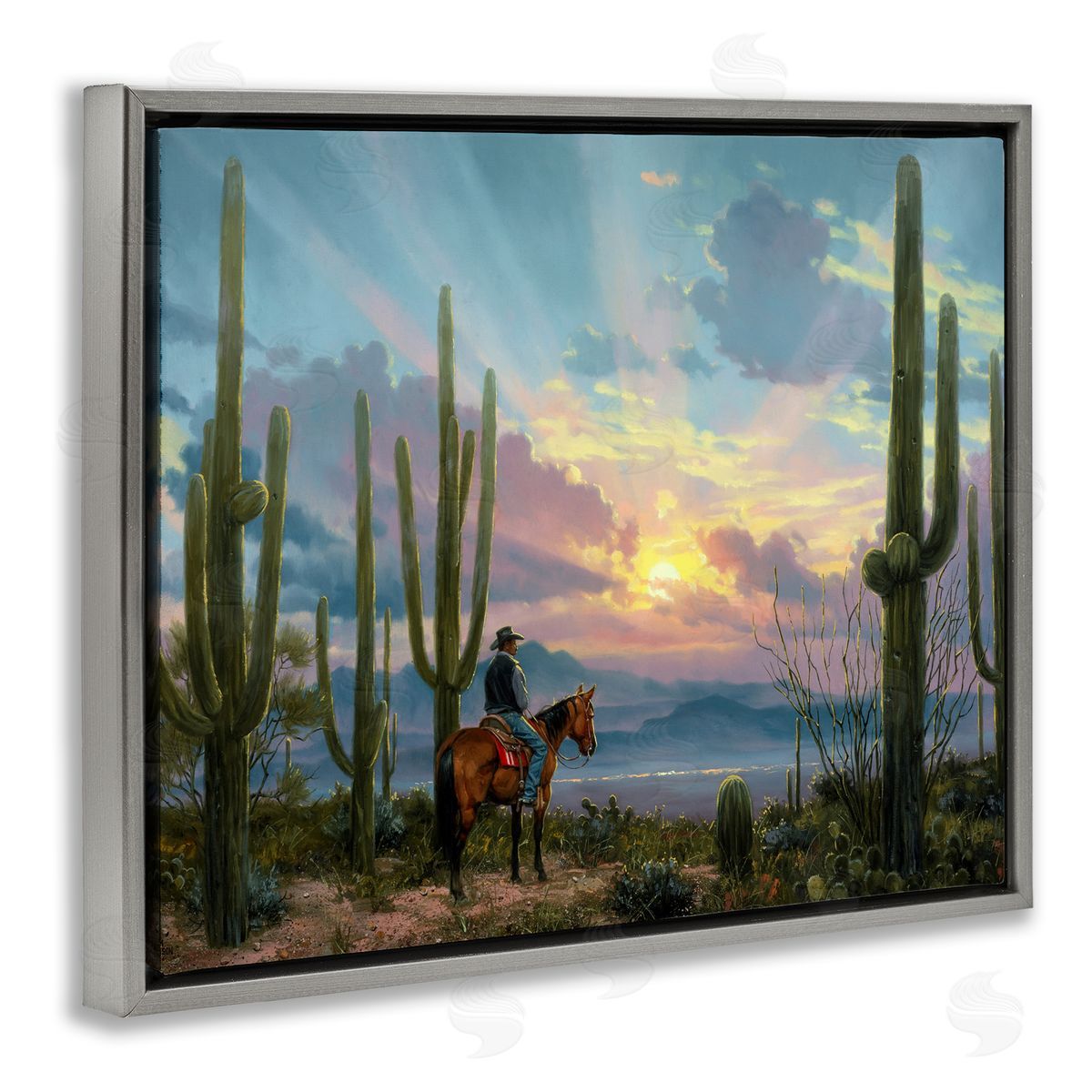 Jack Sorenson | Western Cowboy with Tall Cacti