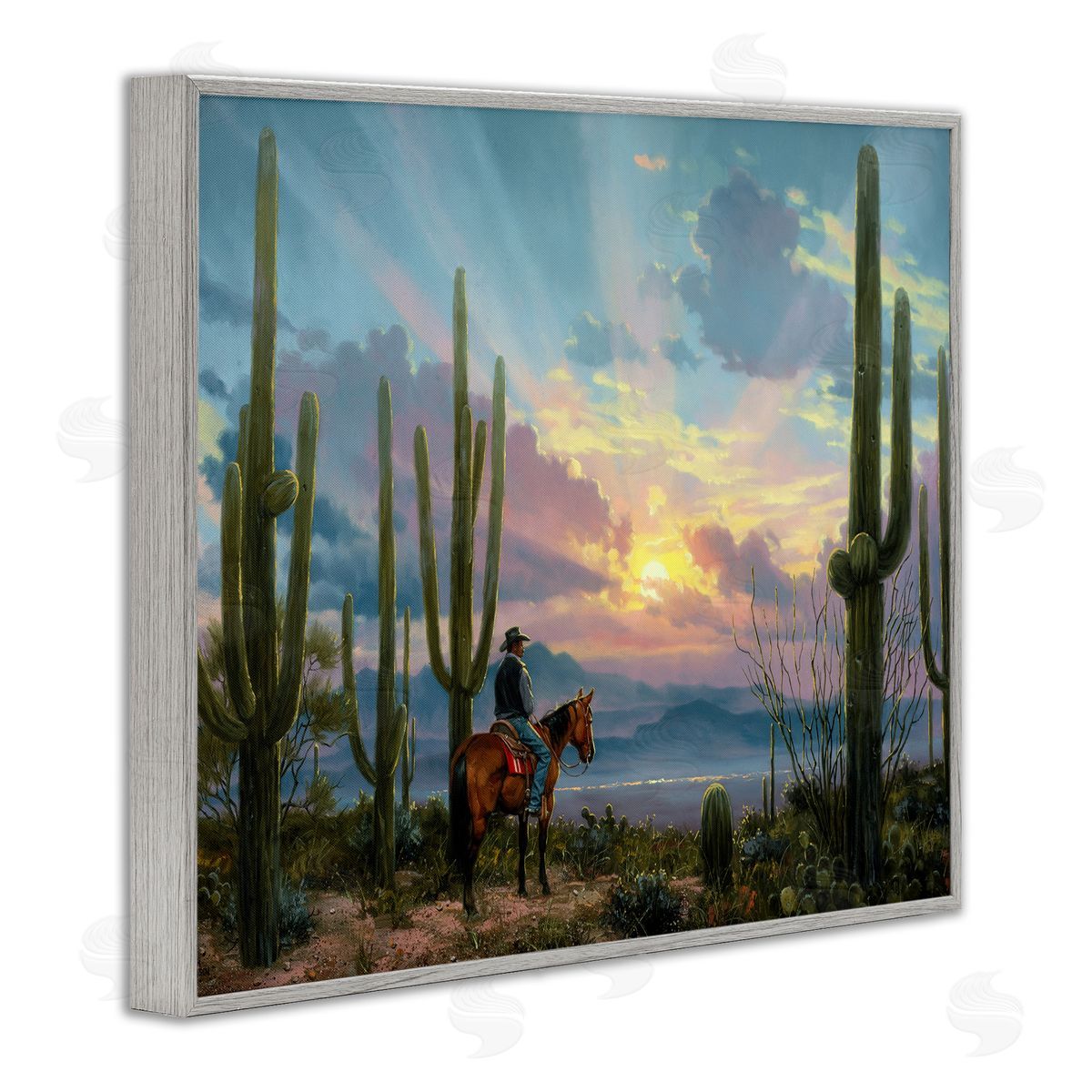 Jack Sorenson | Western Cowboy with Tall Cacti