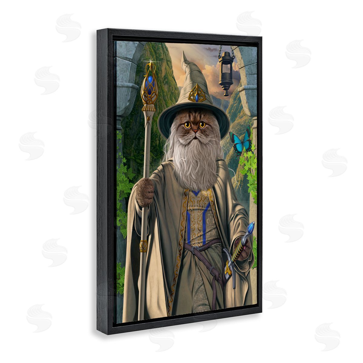 Vincent Hie Catdalf Cat Wizard Canvas Wall Art Print