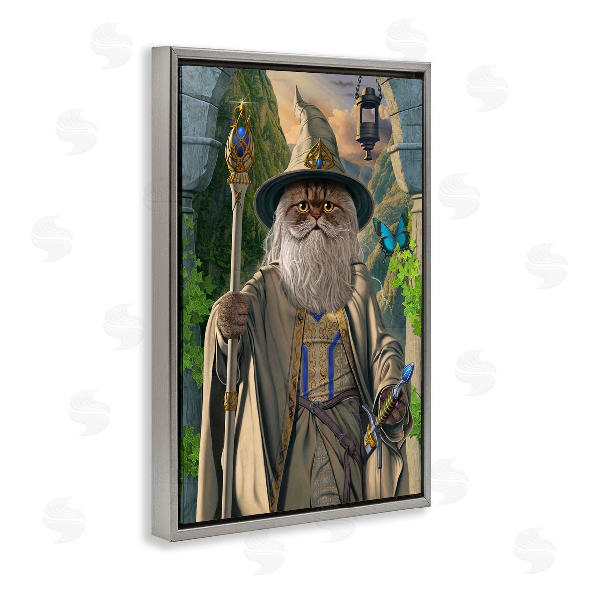 Vincent Hie Catdalf Cat Wizard Canvas Wall Art Print