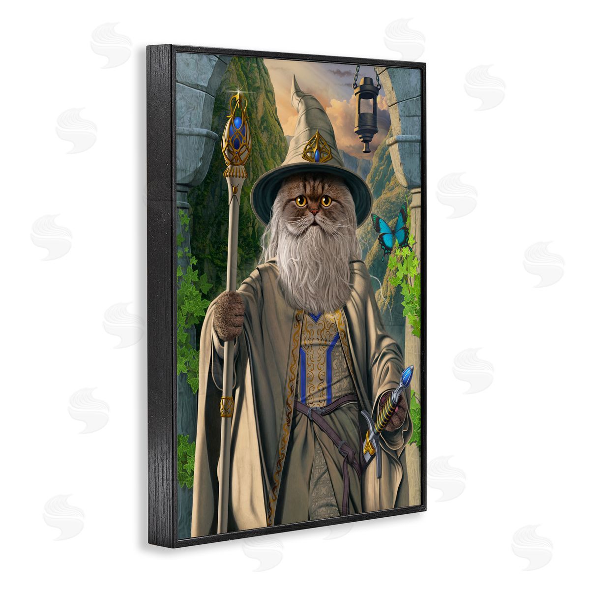 Vincent Hie Catdalf Cat Wizard Canvas Wall Art Print