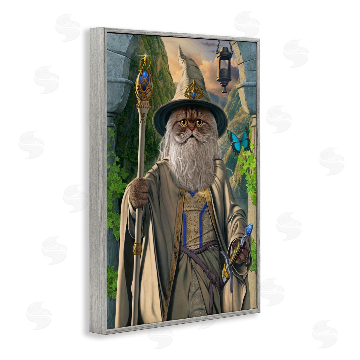 Vincent Hie Catdalf Cat Wizard Canvas Wall Art Print