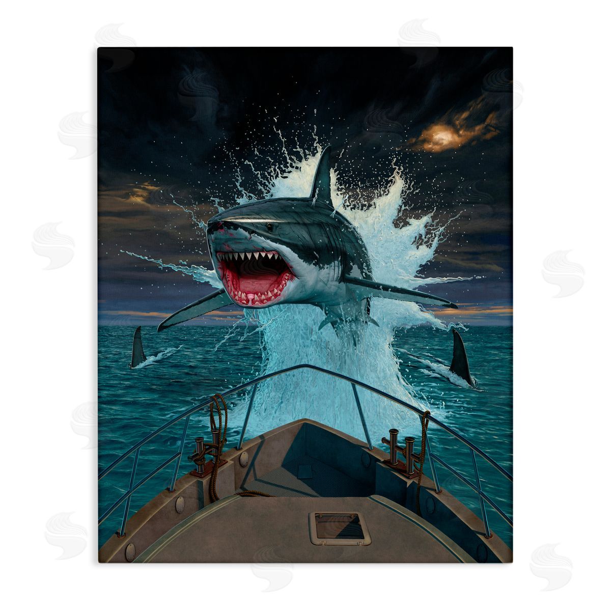 Vincent Hie Fish Out Of Water Shark Canvas Wall Art Print