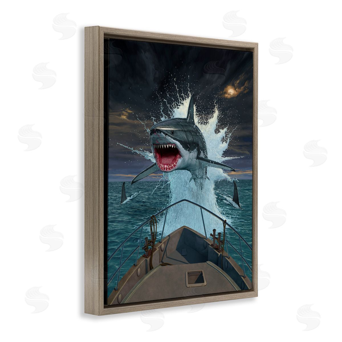 Vincent Hie Fish Out Of Water Shark Canvas Wall Art Print