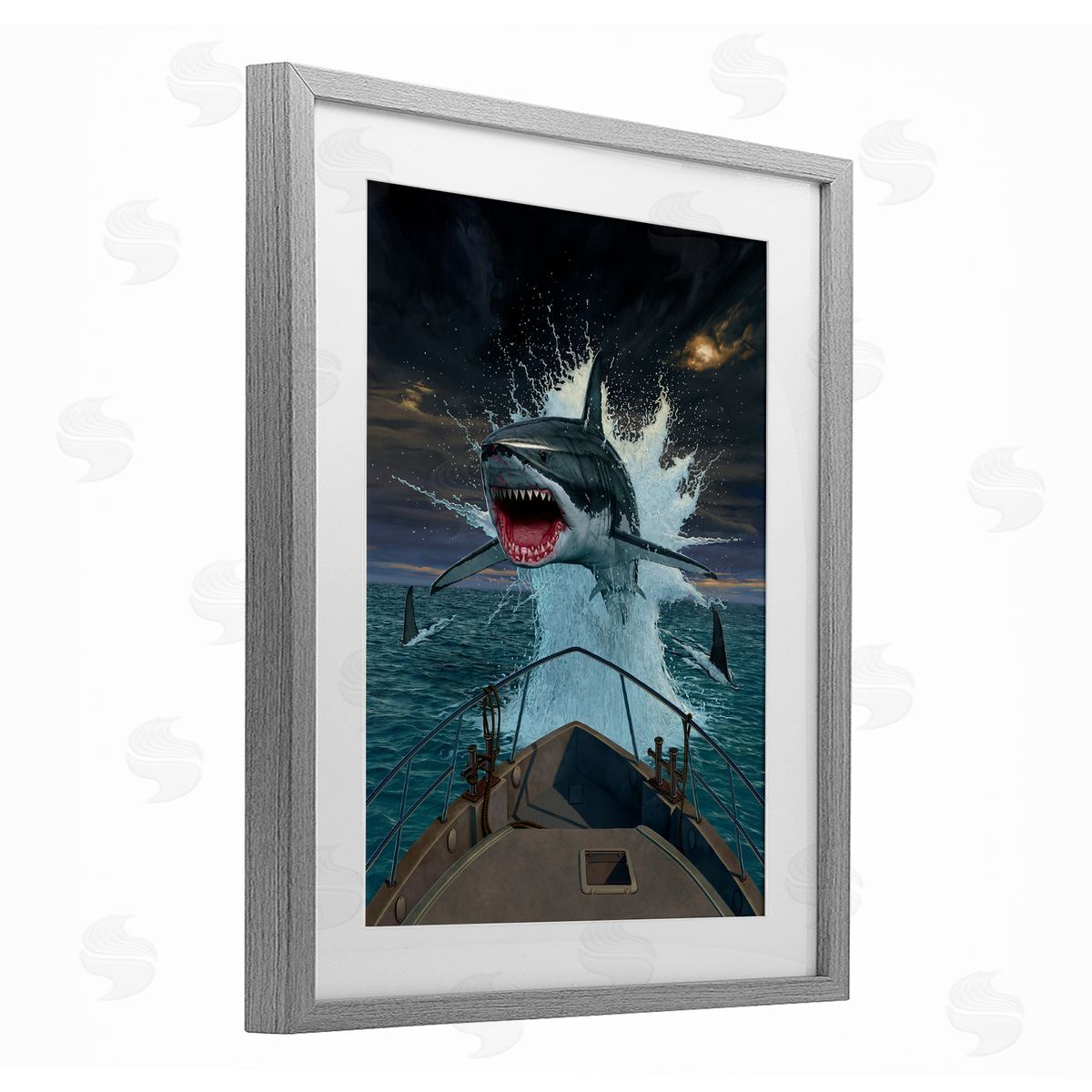 Vincent Hie Fish Out Of Water Shark Canvas Wall Art Print