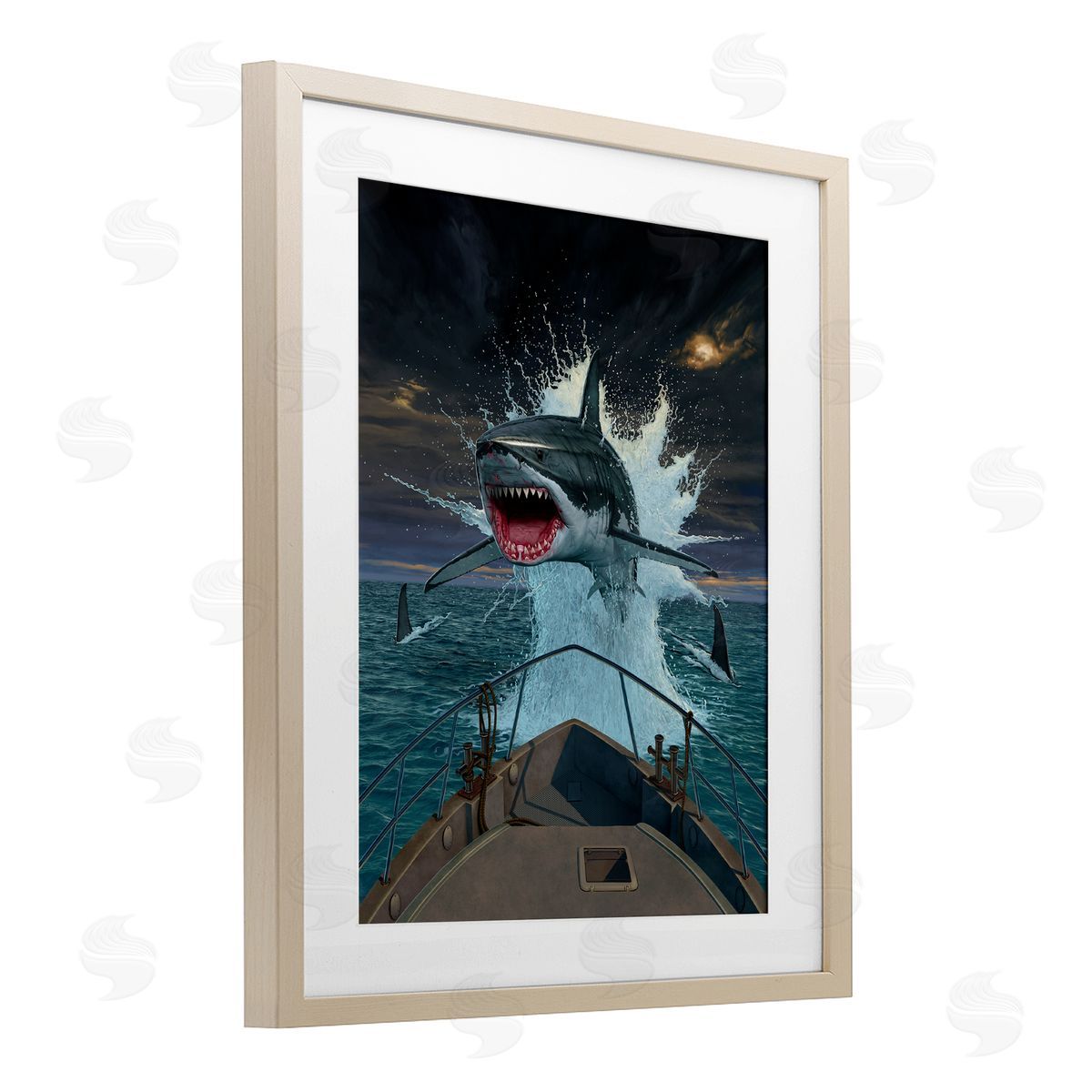 Vincent Hie Fish Out Of Water Shark Canvas Wall Art Print