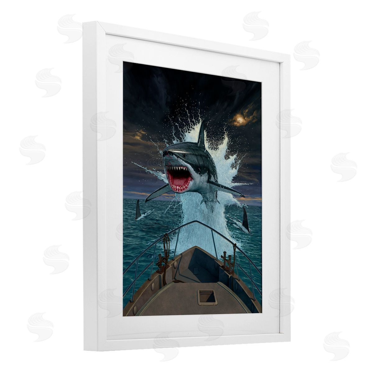 Vincent Hie Fish Out Of Water Shark Canvas Wall Art Print